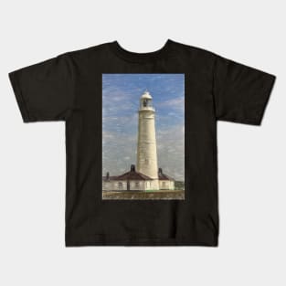 Nash Point Lighthouse Digital Art Kids T-Shirt